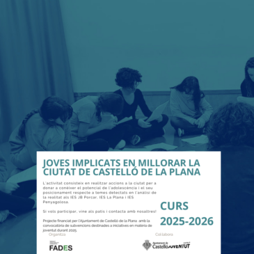 Jove implicats en la millora de la ciutat de Castelló de la Plana